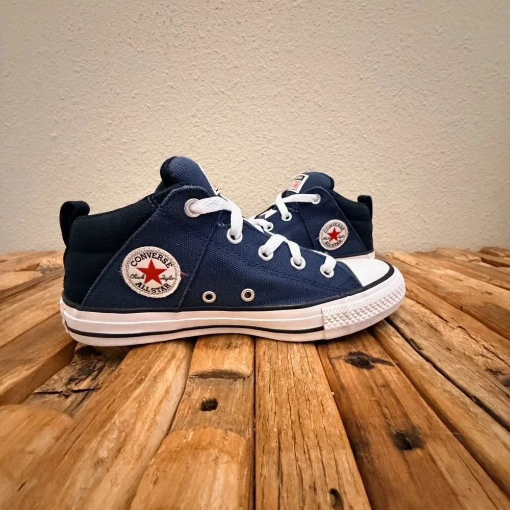 Converse Chuck Taylor All Star Madison Navy Blue Mid Top Sneakers A04785F Kids 5